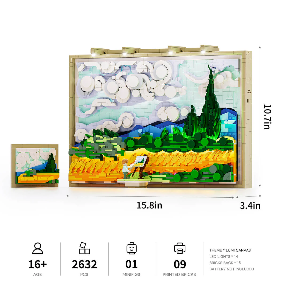 Wheat Field with Cypresses - Image 12