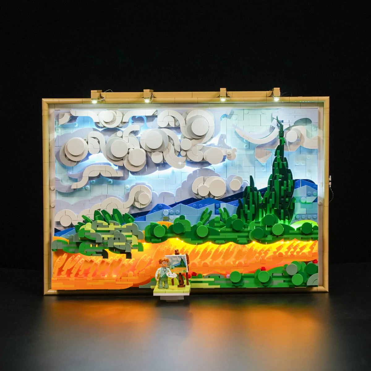 Wheat Field with Cypresses - Image 4